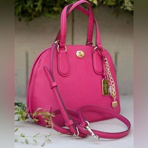 COACH PRINCE STREET MINI Pink Ruby SATCHEL crossbody SHOULDER BAG 34940 Leather